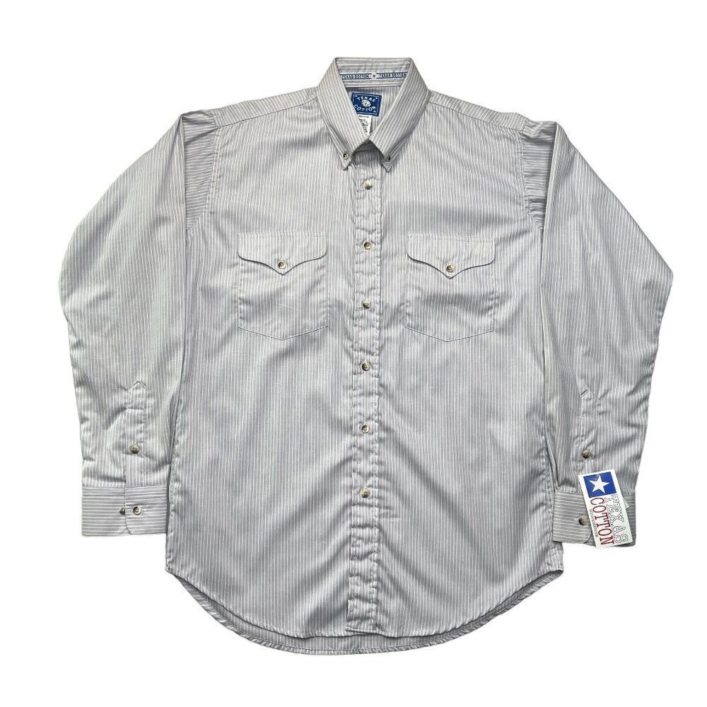 Texas Cotton Shirt‎ Men's Medium Western Long Sleeve Button Down Shirt